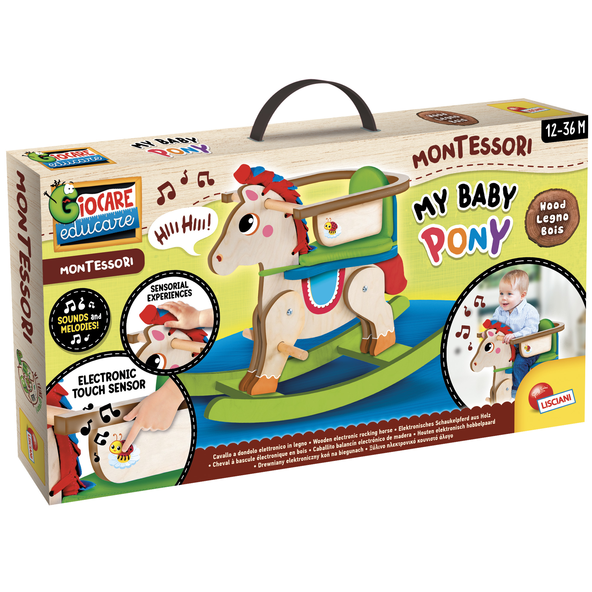 Lisciani Montessori Wood My Baby Pony cavallo dondolo legno