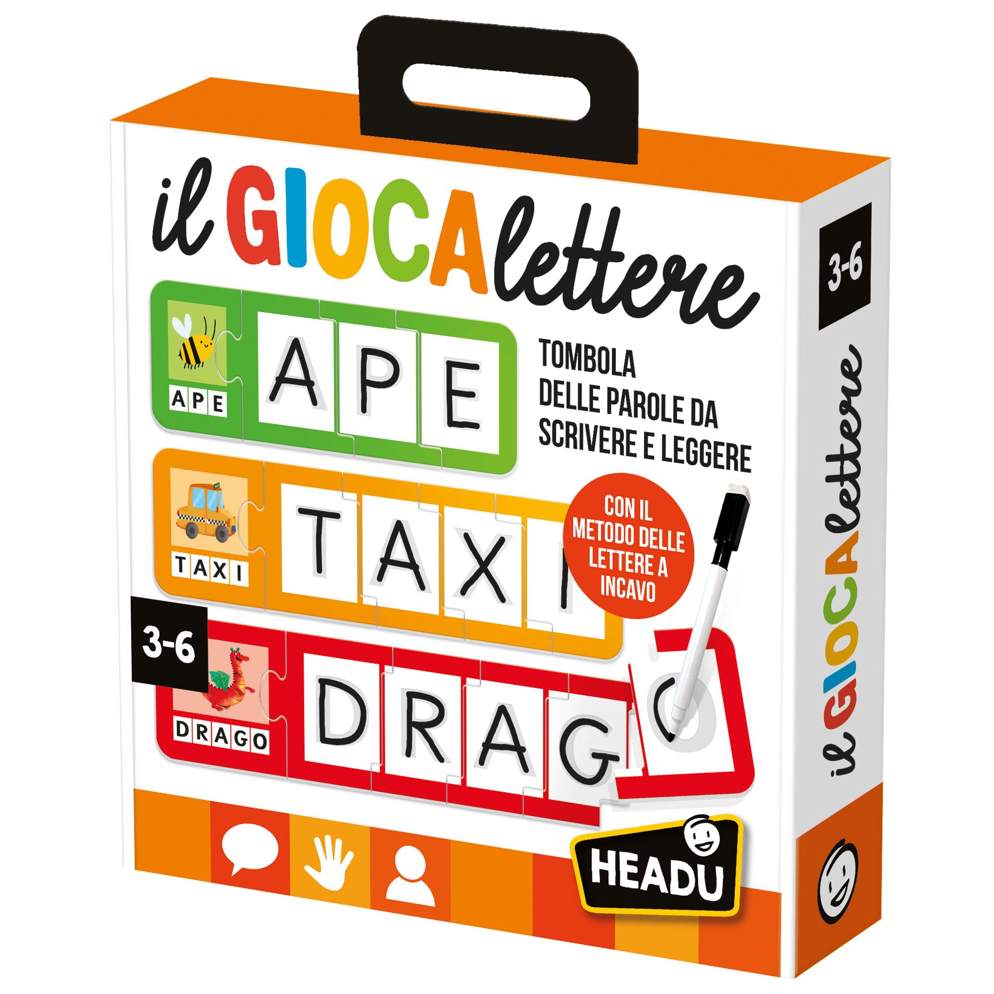 Headu Il Giocalettere tombola parole gioco educativo 3-6 anni