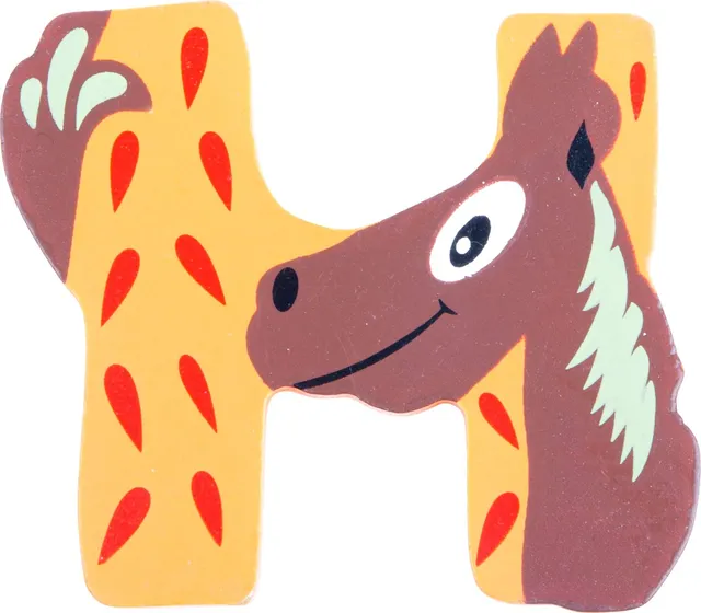smallfoot Animali A-Z Lettera H decorazione cameretta legno animali
