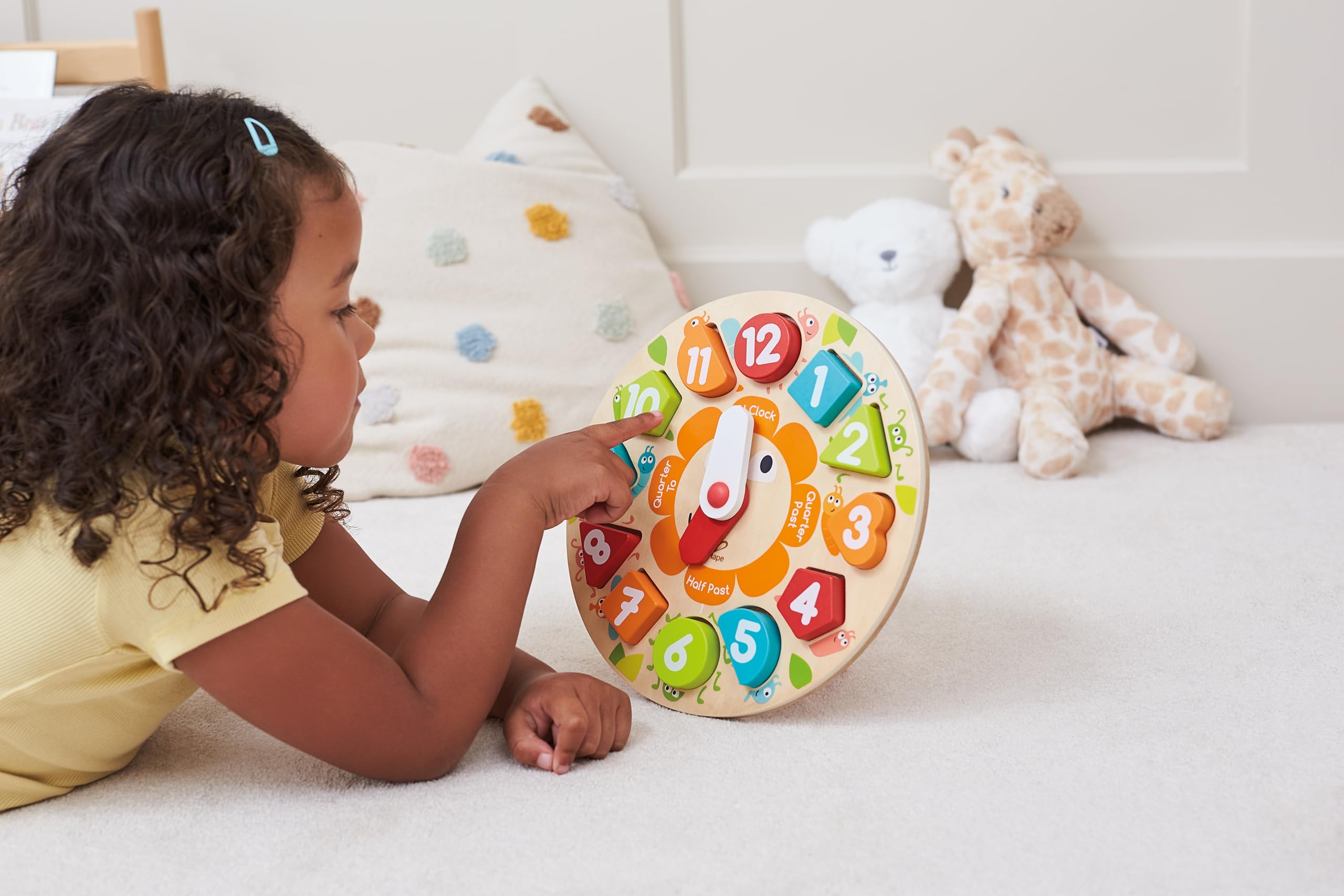 Hape Puzzle Orologio incastro legno impara l'ora 3 anni