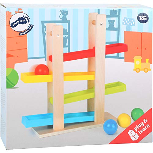 smallfoot Pista Biglie gioco in legno 4 sfere colorate bambini