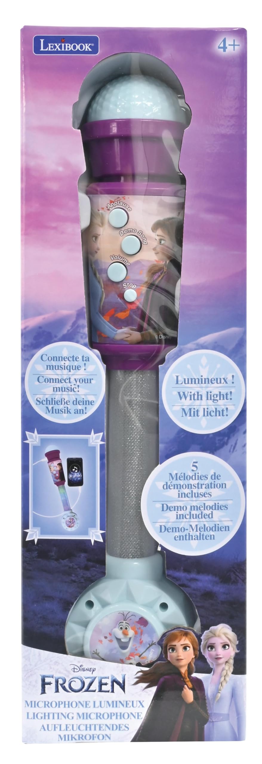 Lexibook Frozen MIC90FZLXB microfono luminoso bambini viola