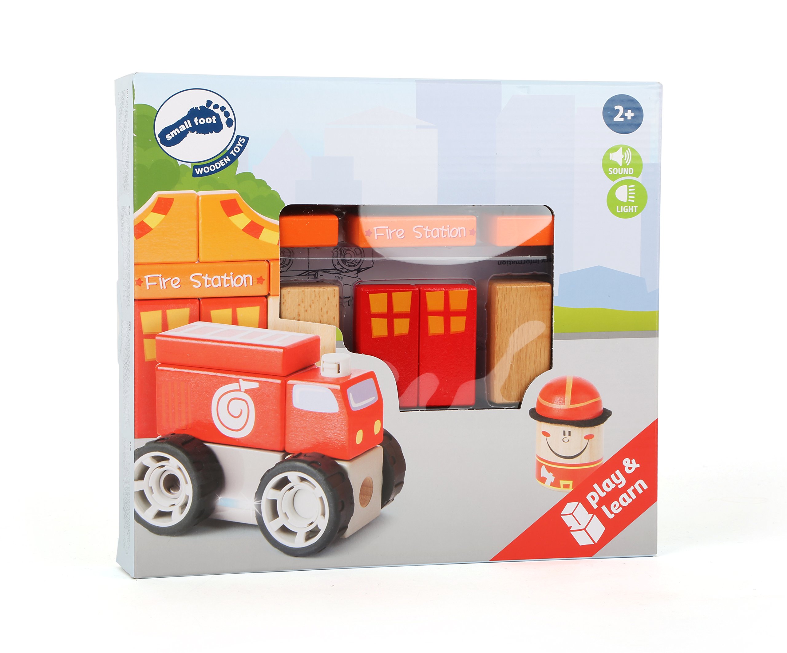 smallfoot Set Costruzioni 10624 Stazione Pompieri con auto legno