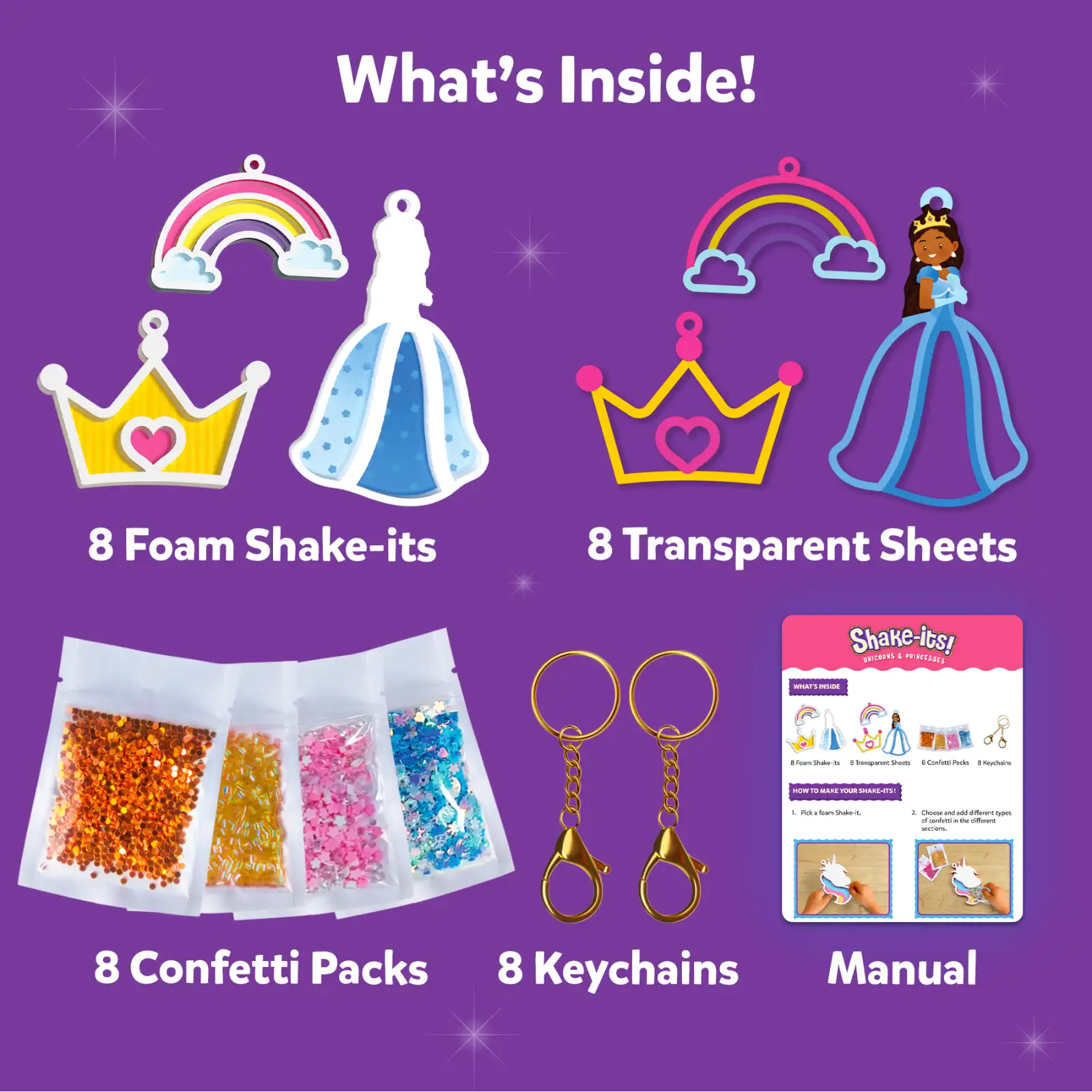 Skillmatics Shake-its Unicorns & Princesses kit unicorni 4-9 anni