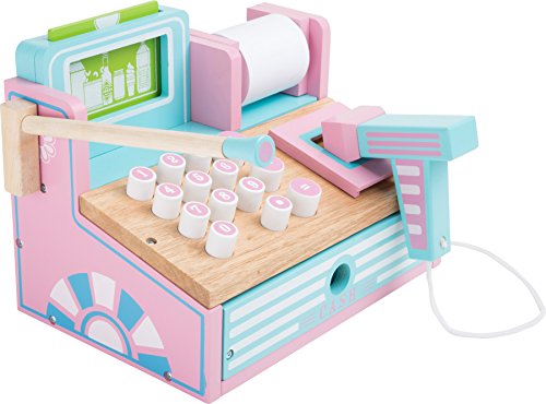 smallfoot 3125 cassa negozio giocattolo legno con scanner 3 anni