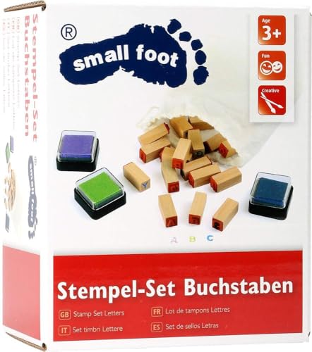 smallfoot 8140 set timbri lettere alfabeto in legno