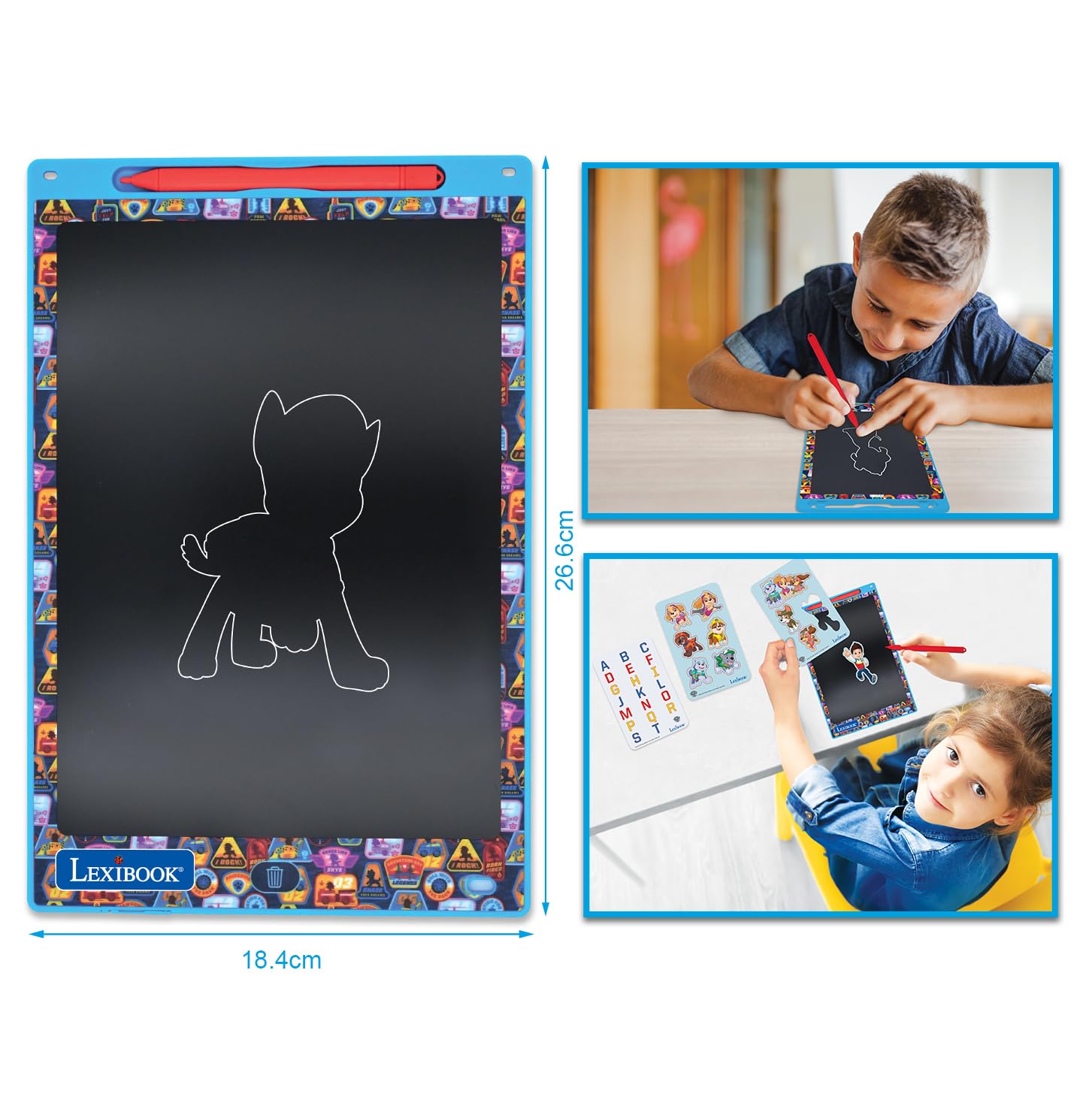 Lexibook Paw Patrol CRT10PA lavagna magica A4 blu