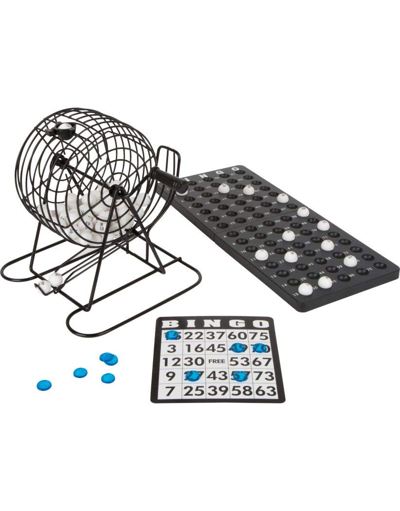 small foot Gioco di Bingo legno tamburo metallo 24 carte