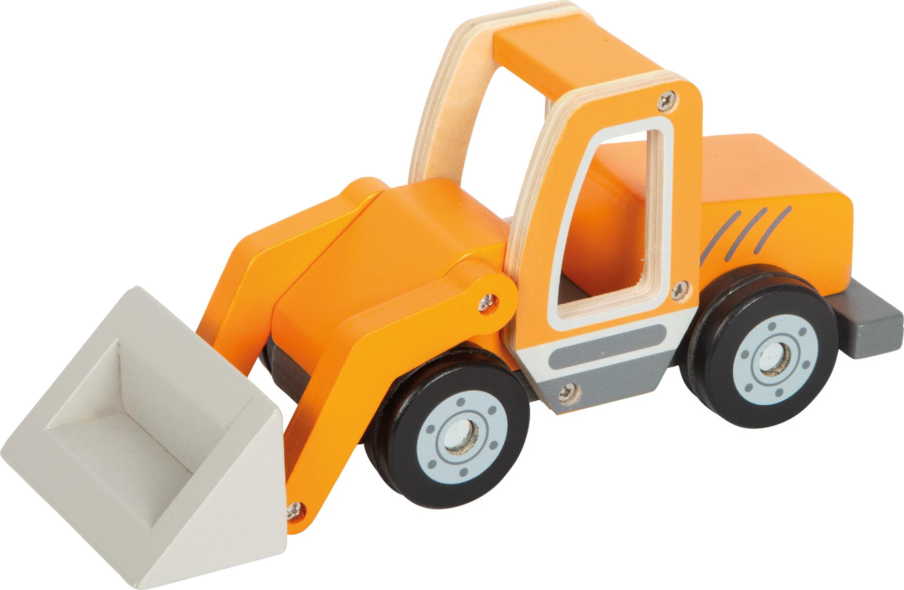 smallfoot 12635 caricatore compatto ruspa in legno 21 cm