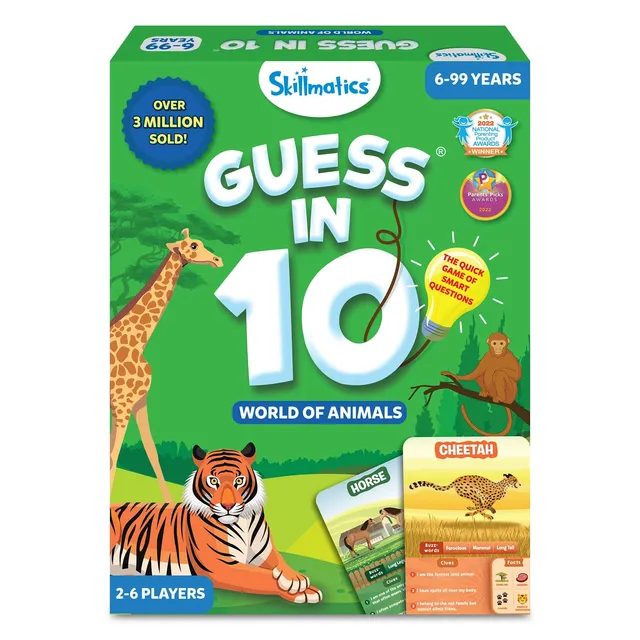 Skillmatics Guess in 10 World of Animals gioco carte animali 6+ anni