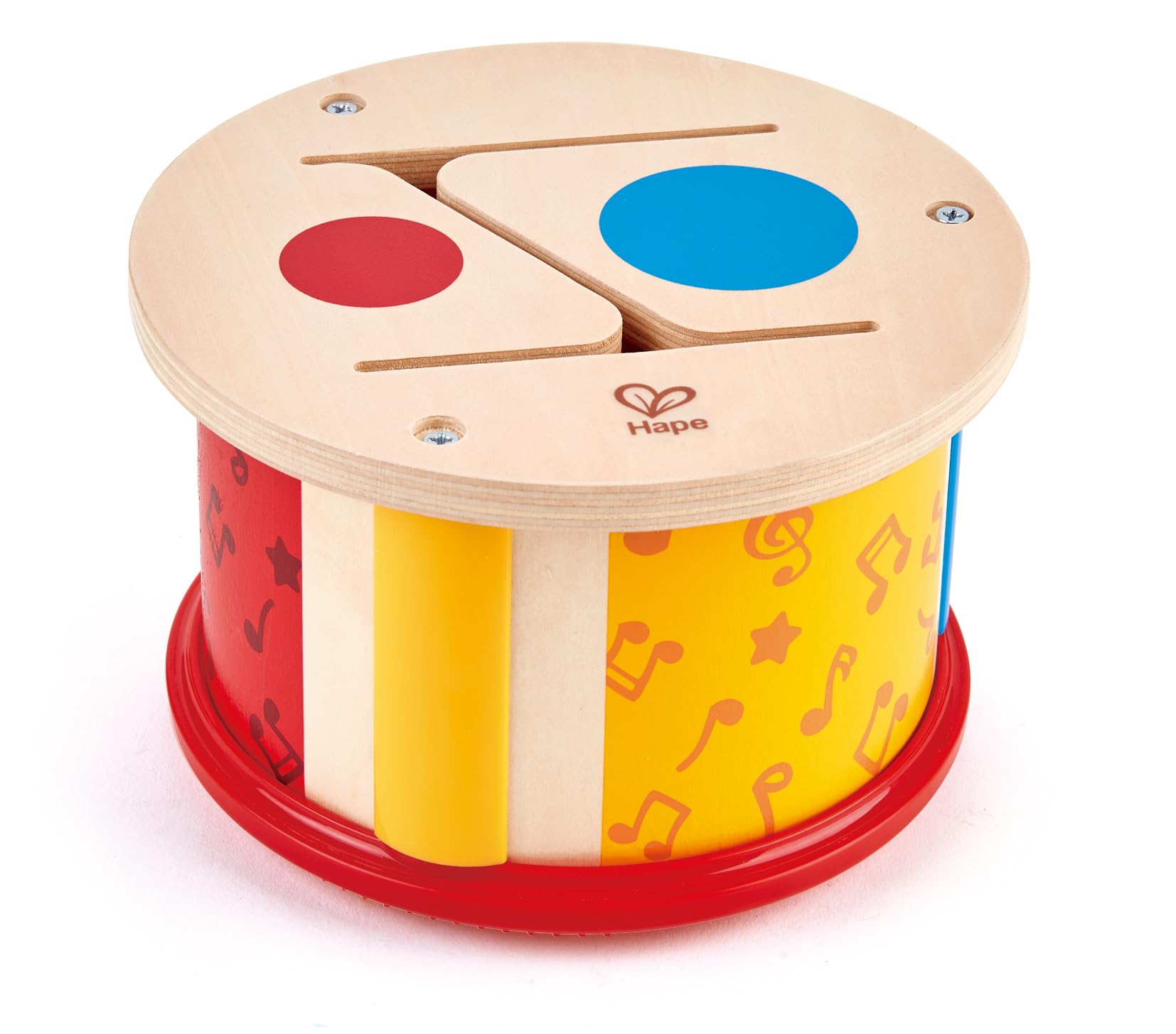 Hape Tamburo a due facce con bacchetta 12 mesi
