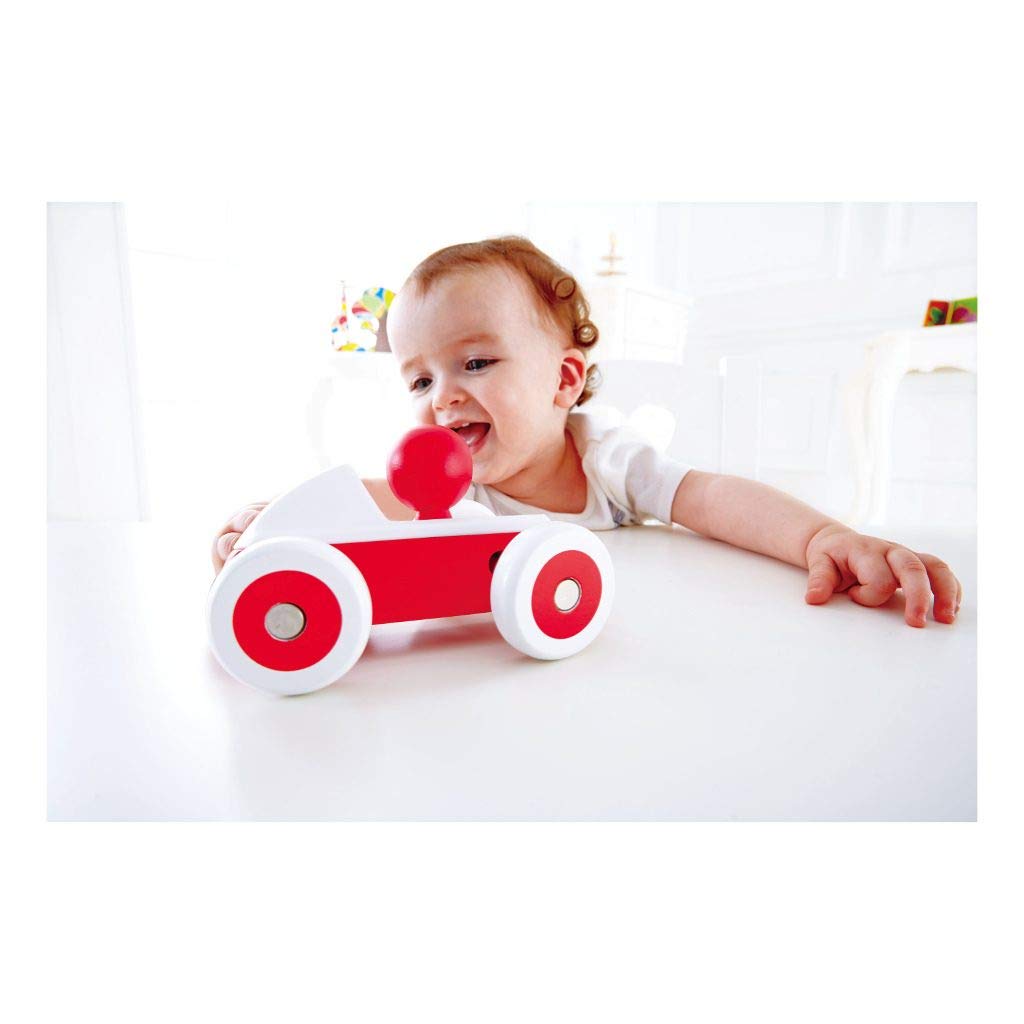 Hape E0064 macchinina da corsa rossa in legno
