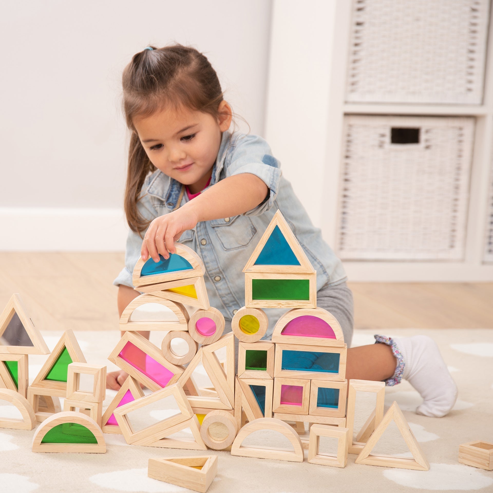 Tickit Rainbow Blocks Mirror Blocks Bundle costruzioni 48 pezzi