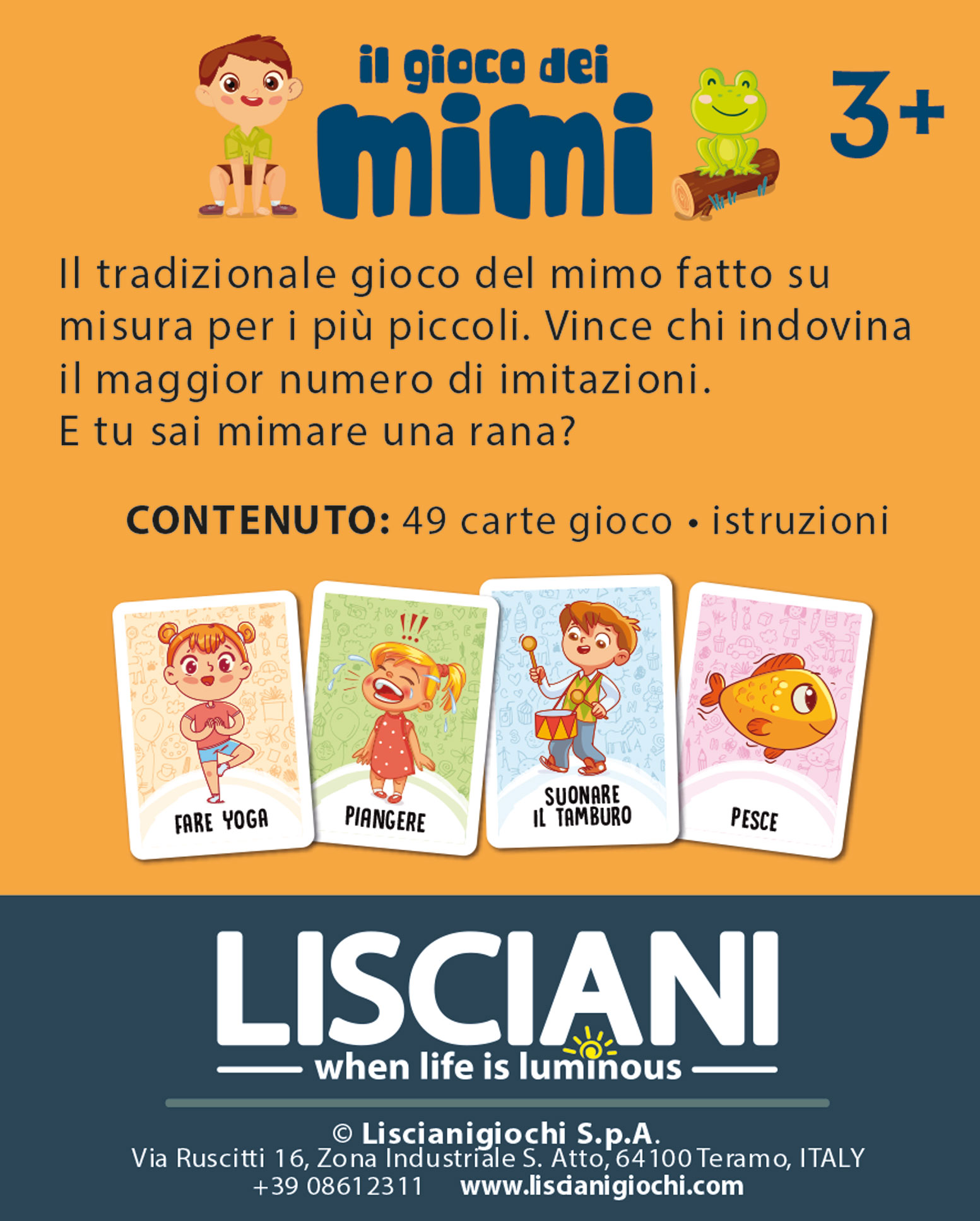 Lisciani Ludoteca Le Carte dei Bambini Gioco dei Mimi carte mimo