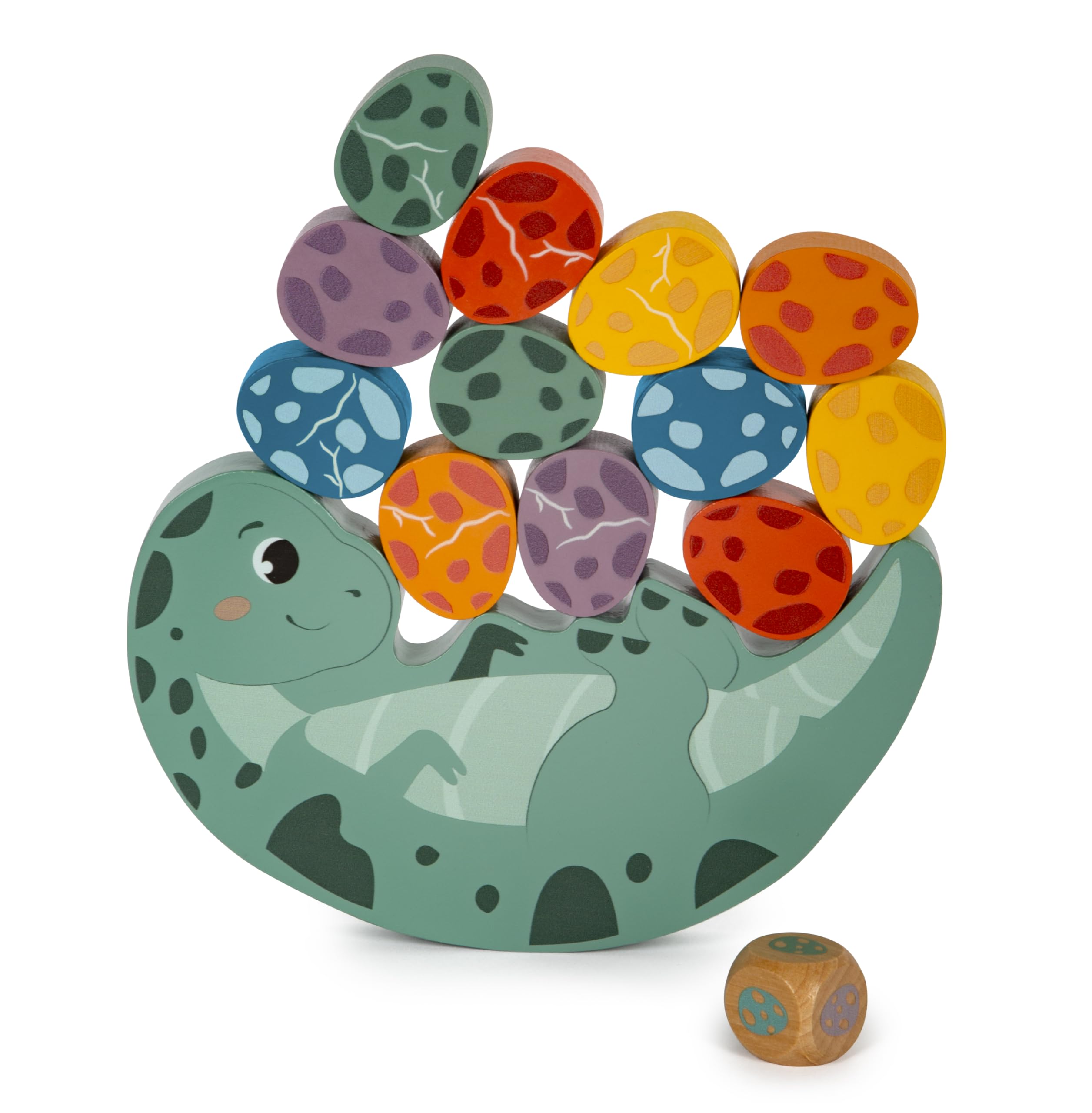 smallfoot Dino gioco di equilibrio legno 12 uova