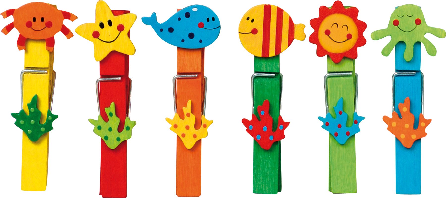 smallfoot 7760 mollette legno animali 24 pezzi 3 anni