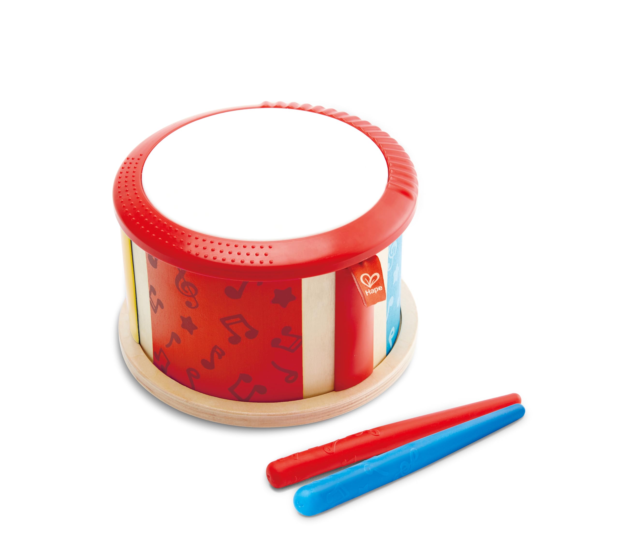 Hape Tamburo a due facce con bacchetta 12 mesi
