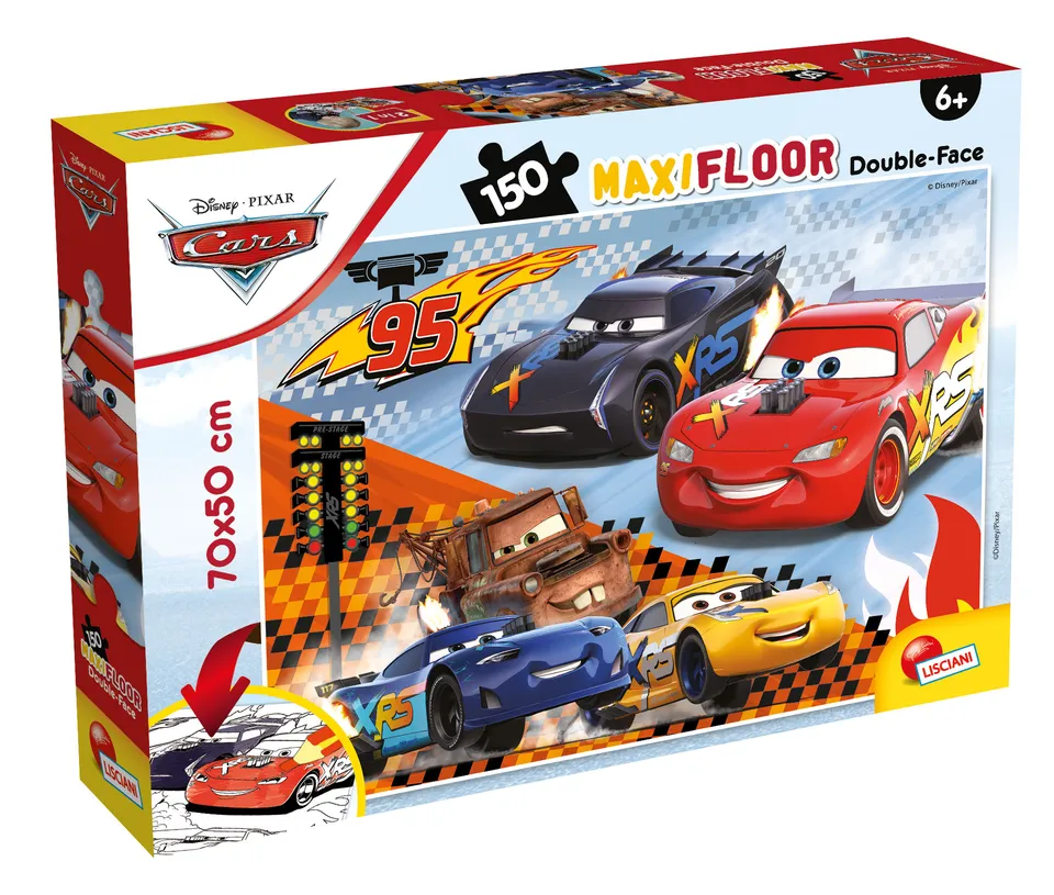 Lisciani Giochi Disney Puzzle Maxi Floor 150 Cars puzzle 150 pezzi da colorare