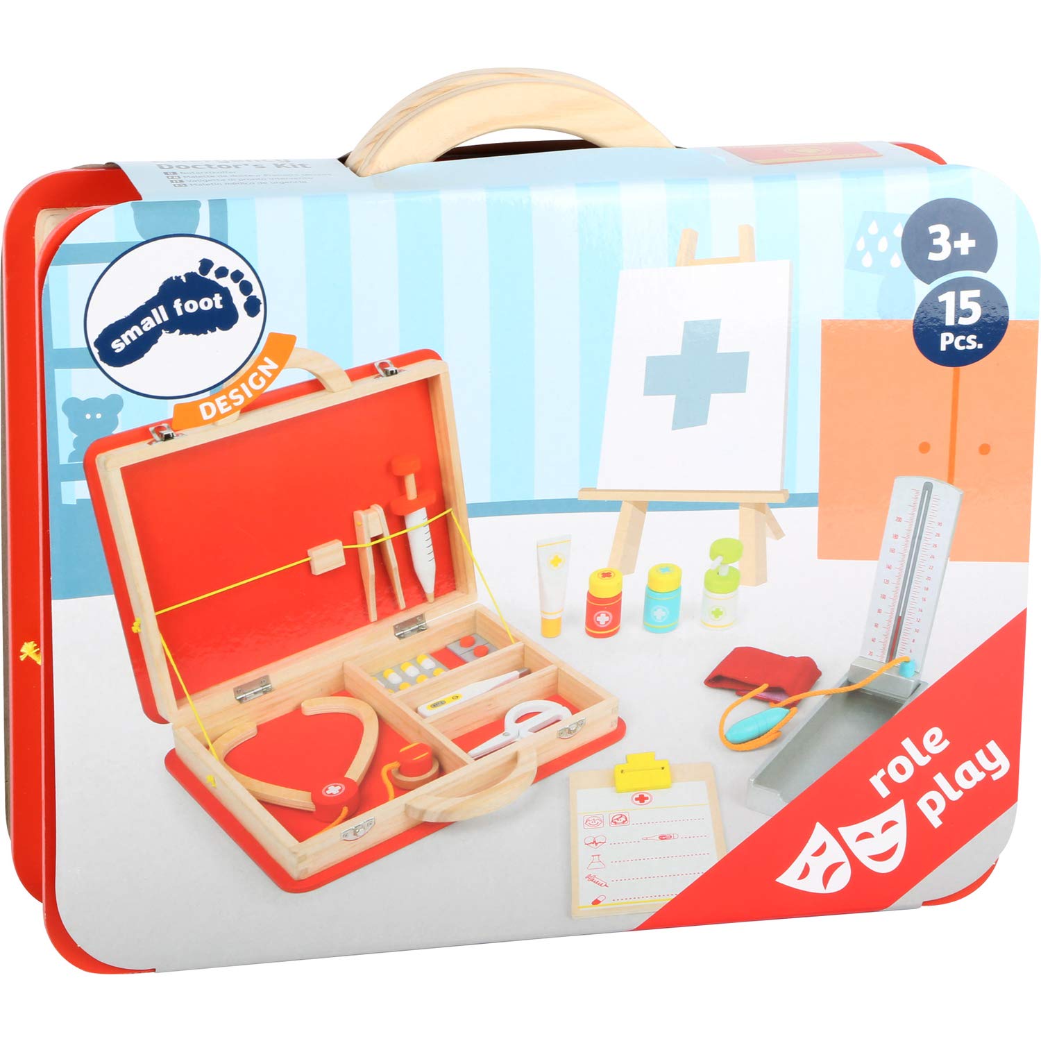small foot 11160 valigetta dottore legno con accessori