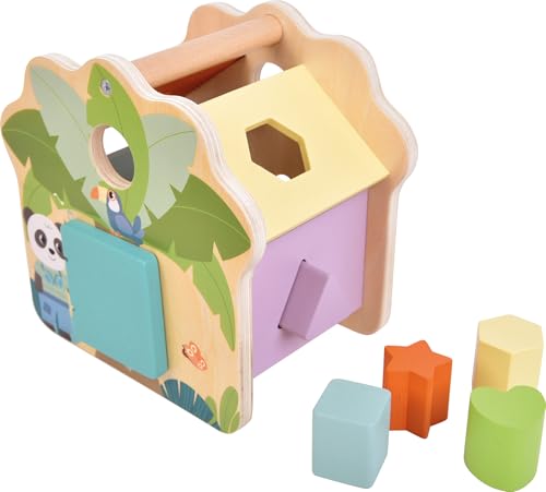 smallfoot Jungle Friends casetta dado incastro legno 5 pezzi