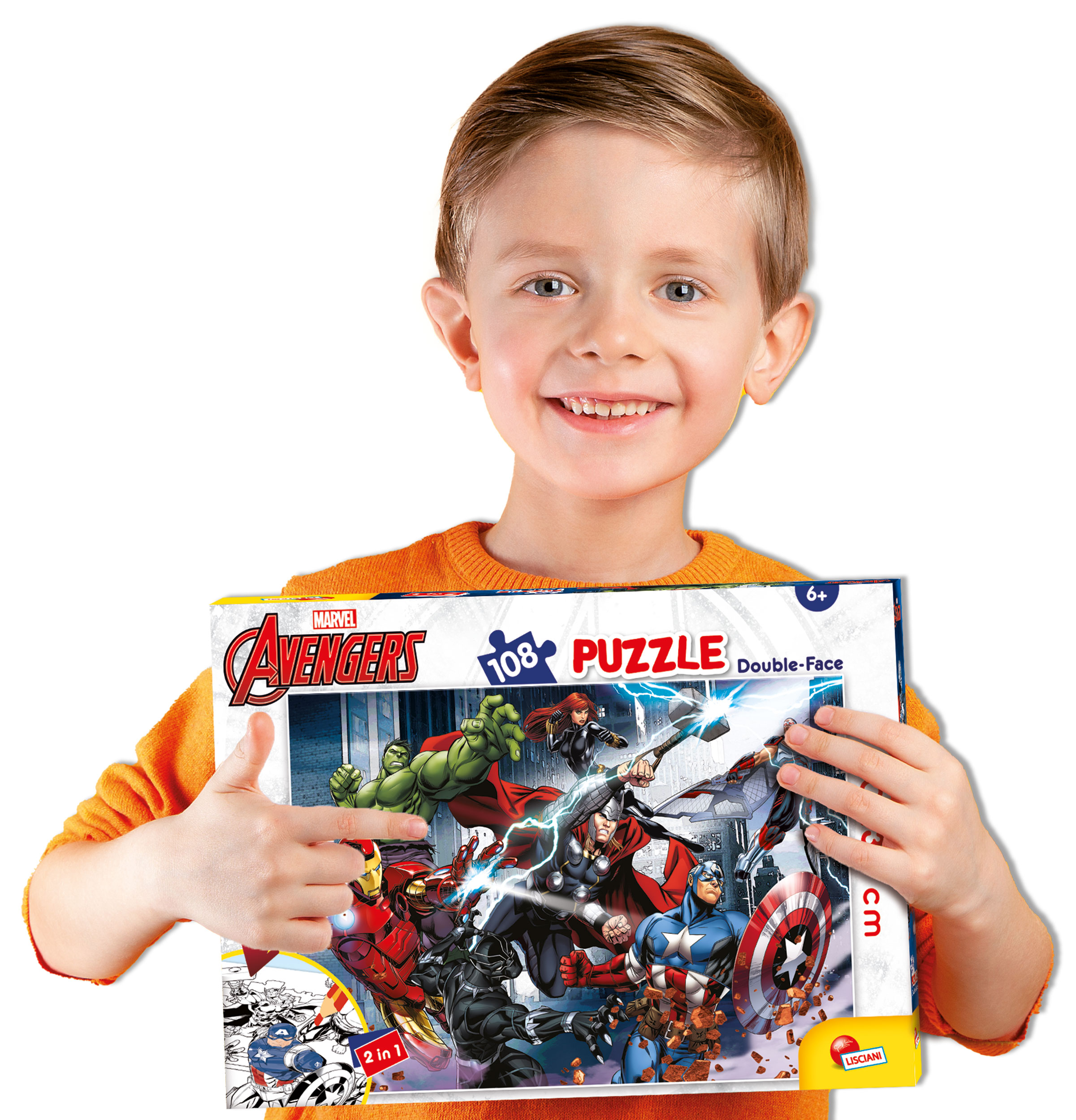 Lisciani Marvel Puzzle DF Plus 108 Avengers da colorare