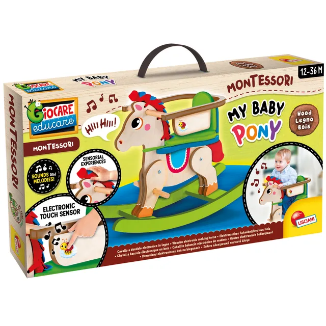 Lisciani Montessori Wood My Baby Pony cavallo dondolo legno