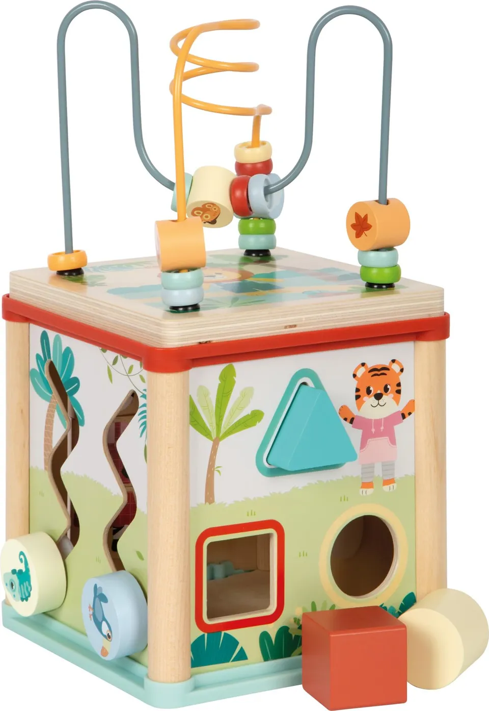 smallfoot Jungle Friends dado motricità legno 5 giochi 1 anno