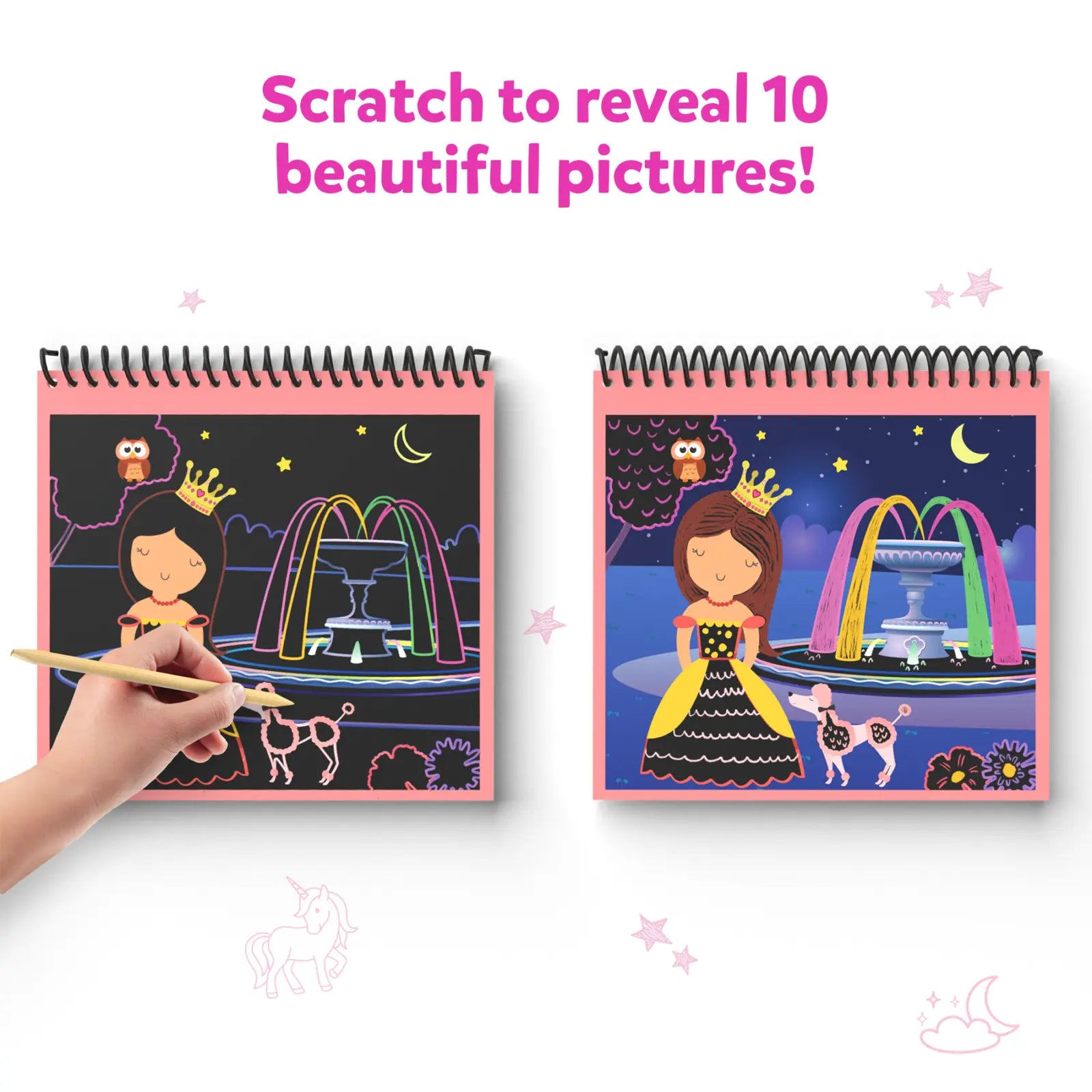 Skillmatics Magical Unicorns Princesses gratta disegna 3+