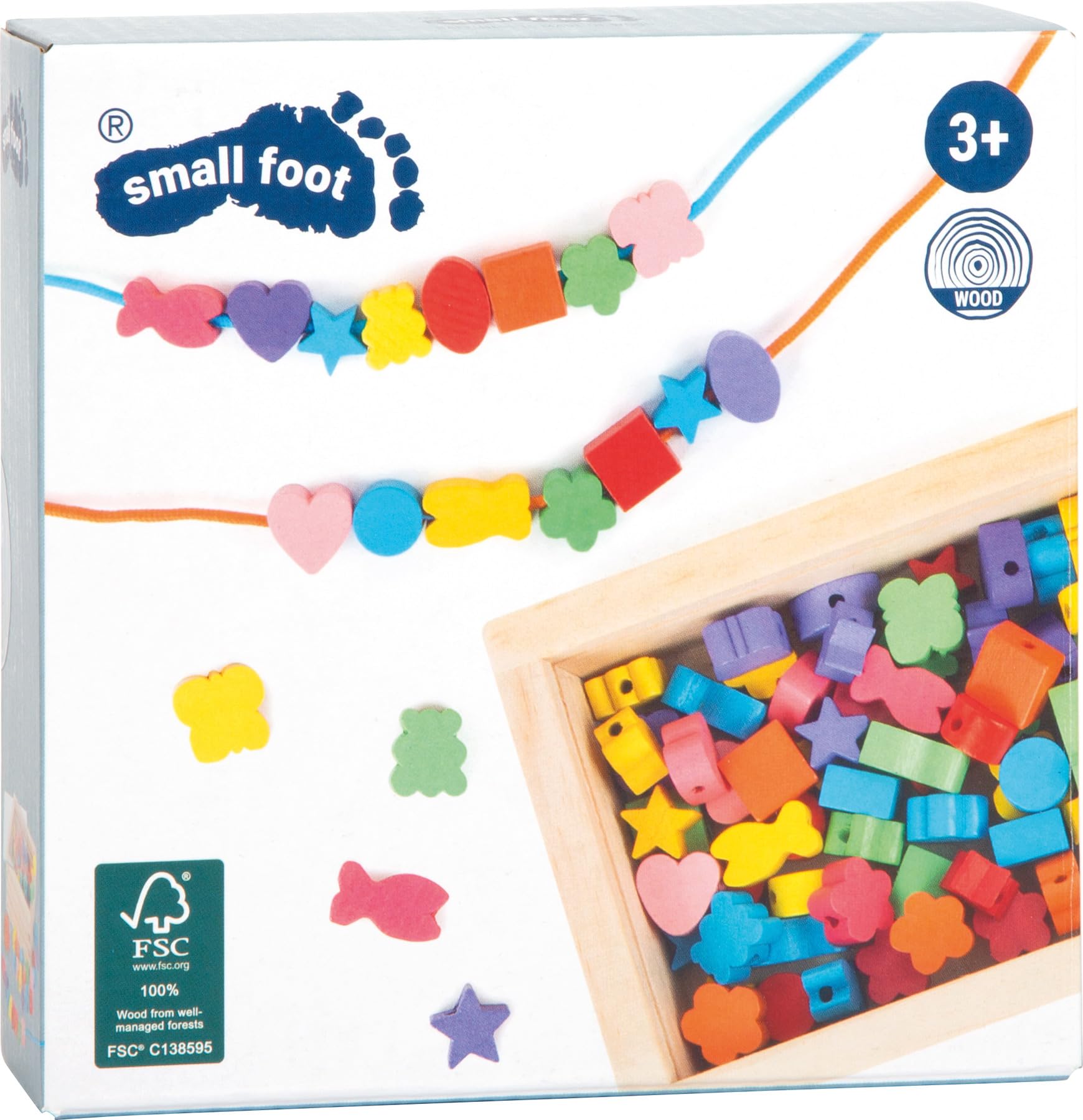 smallfoot 11060 kit perline legno creative braccialetti 3 anni FSC