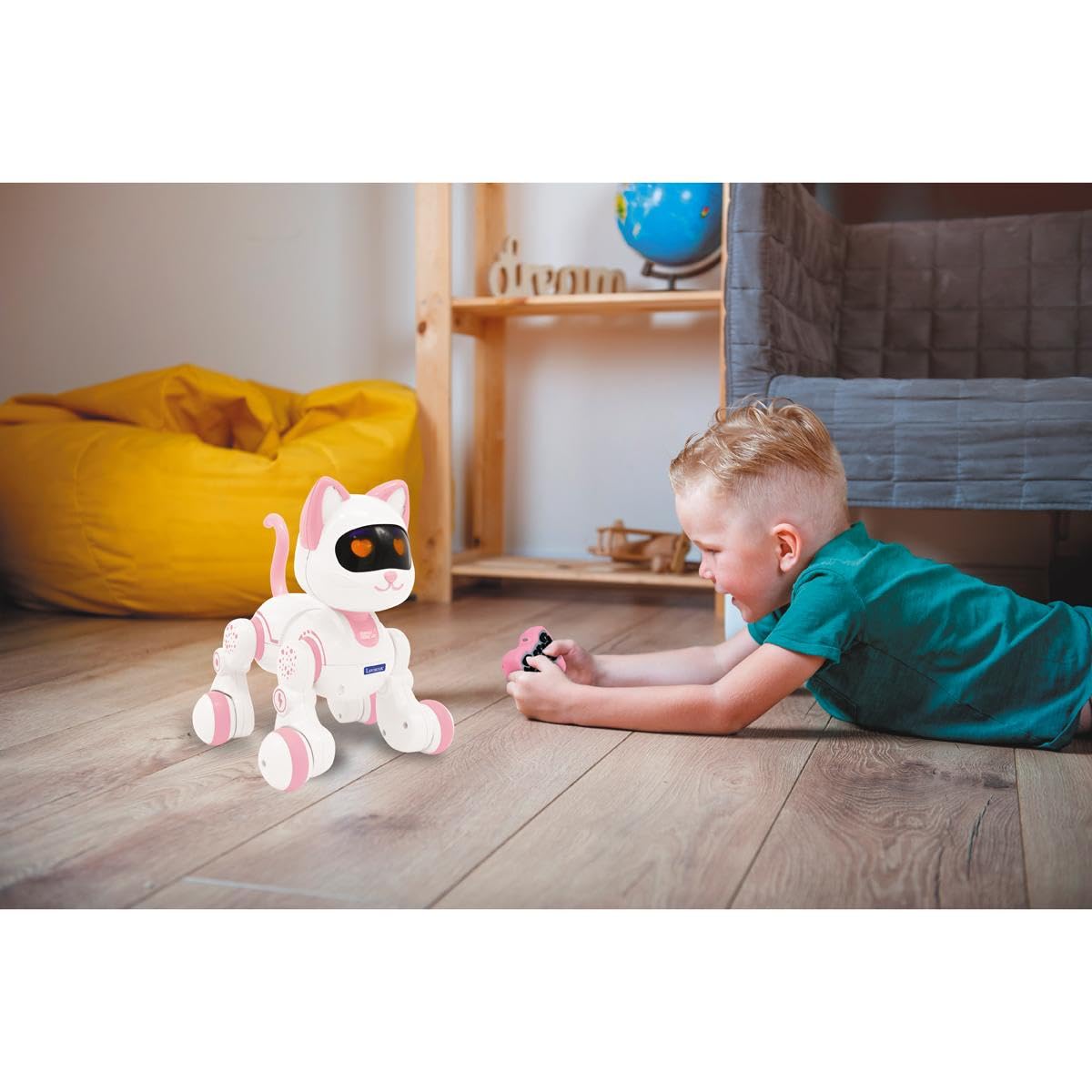 Lexibook Power Kitty Jr KIT01LXB gatto robot rosa/bianco coding