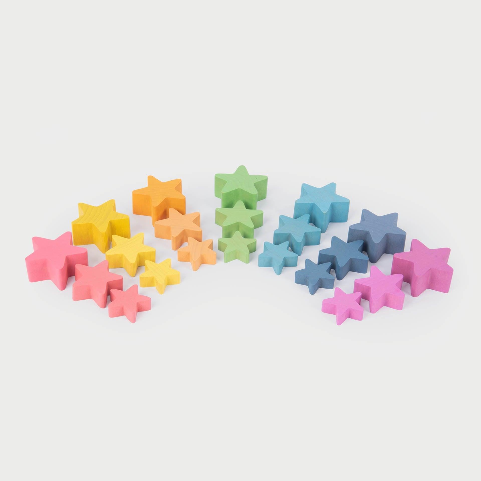 Tickit Rainbow Wooden Stars stelle legno 21 pezzi colorate