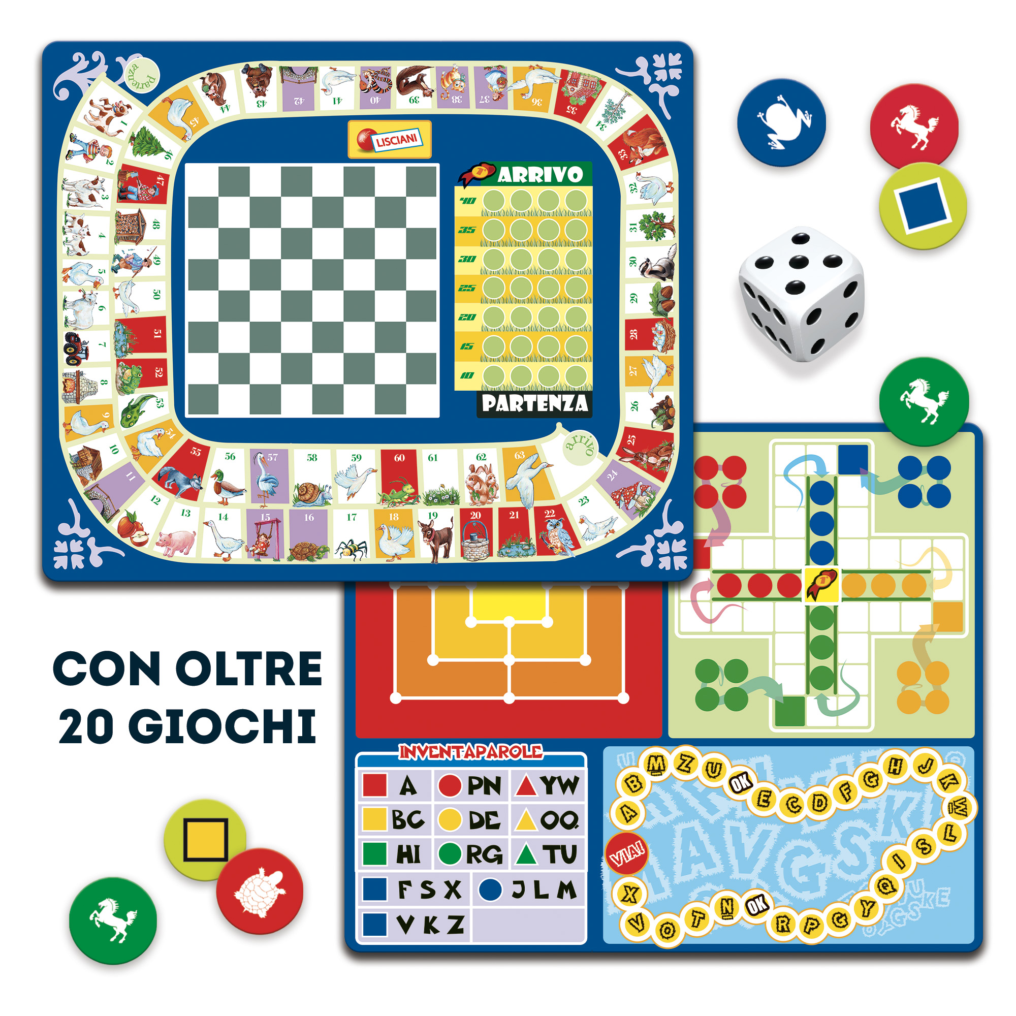 Lisciani Ludoteca Giochi Riuniti Più di 20 giochi scatola famiglia