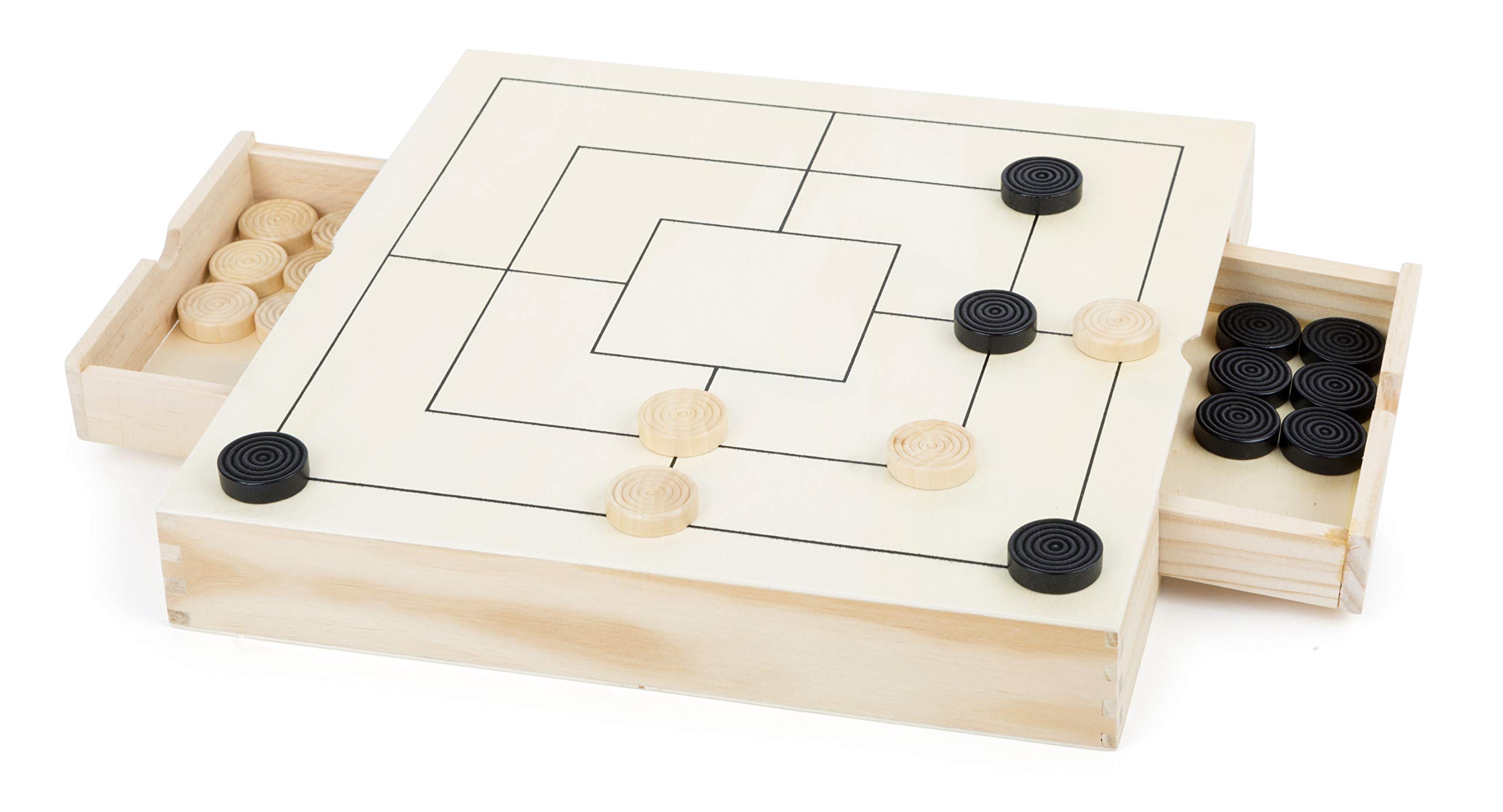 smallfoot set giochi scacchi dama e mulino in legno