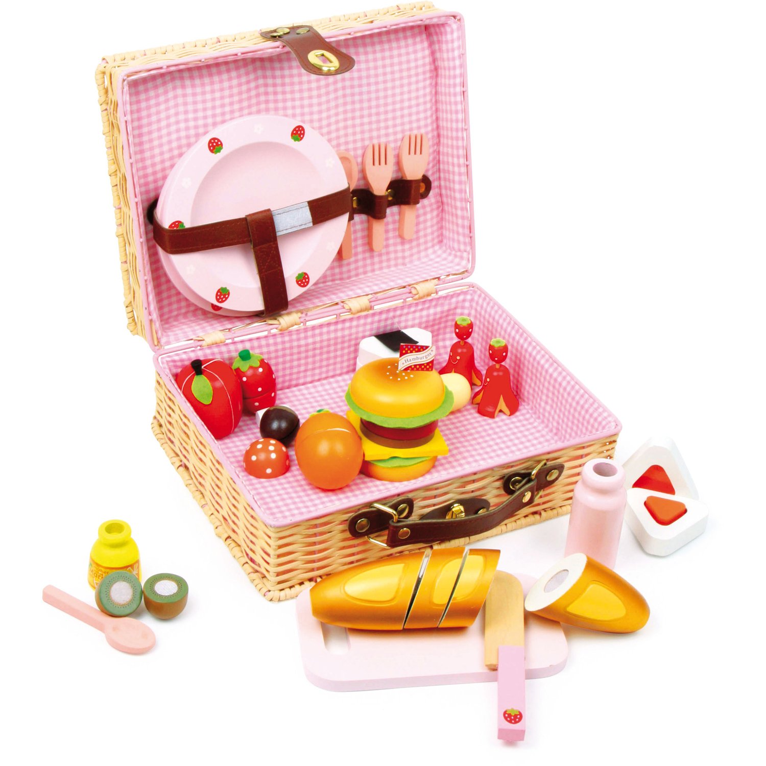 smallfoot Merendina 2848 cesto picnic legno con alimenti
