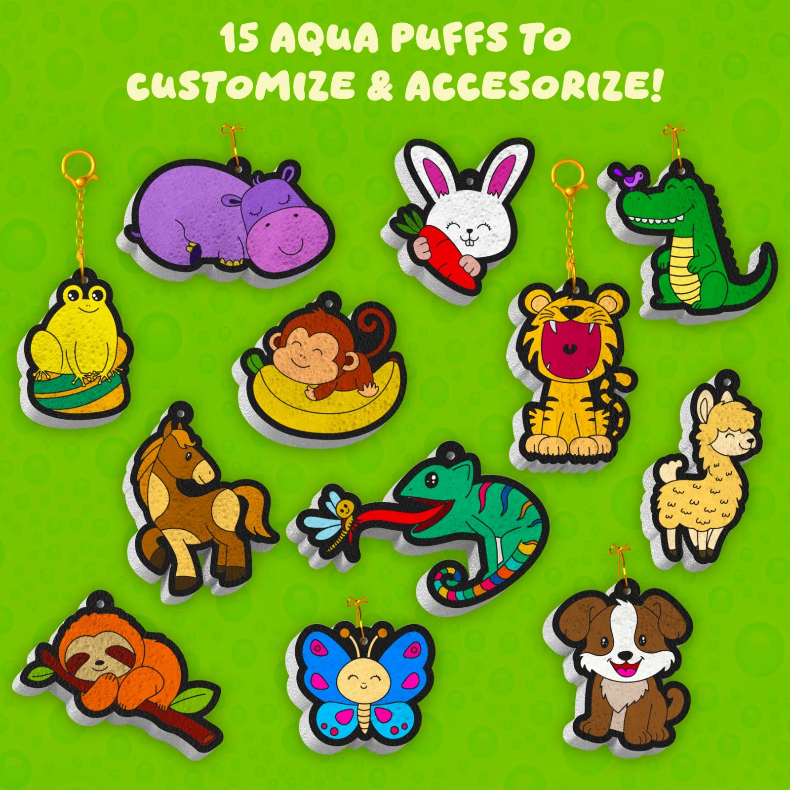 Skillmatics Aqua Puffs Animal Friends kit 3D animali