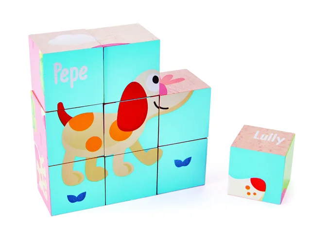 Hape E0452 Pepe Friends puzzle blocchi 9 pezzi