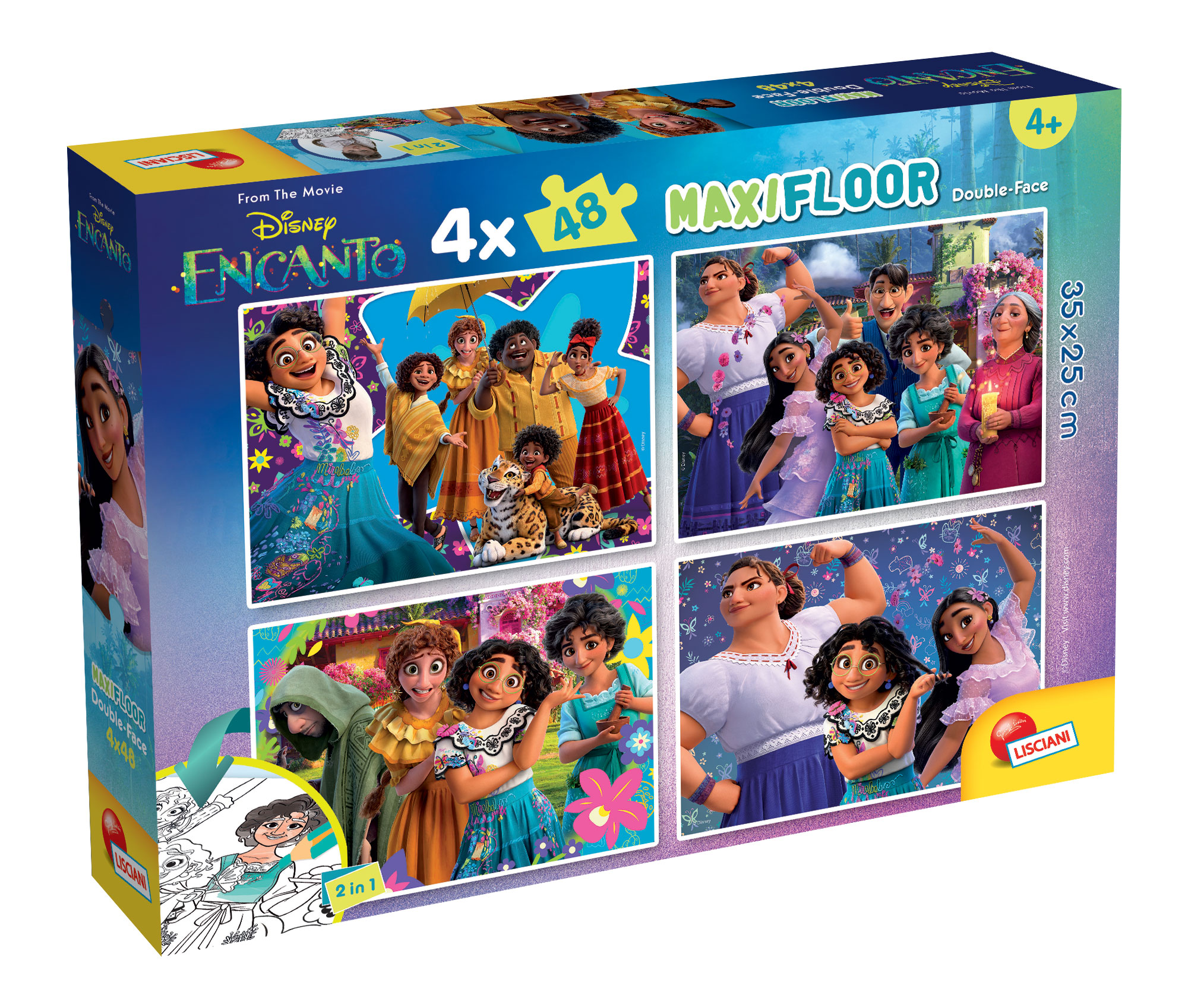Lisciani Disney Puzzle DF MaxiFloor 4x48 puzzle Encanto da colorare