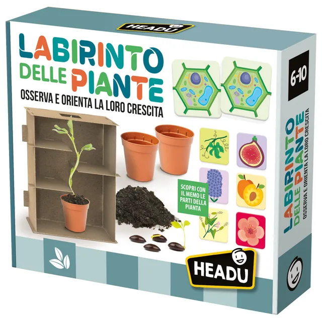 Headu Labirinto Piante IT53788 gioco scientifico 6-10 anni