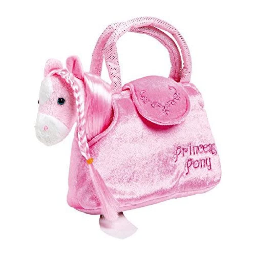 small foot Paulina 4144 Pony Peluche Rosa con Borsa 20 cm