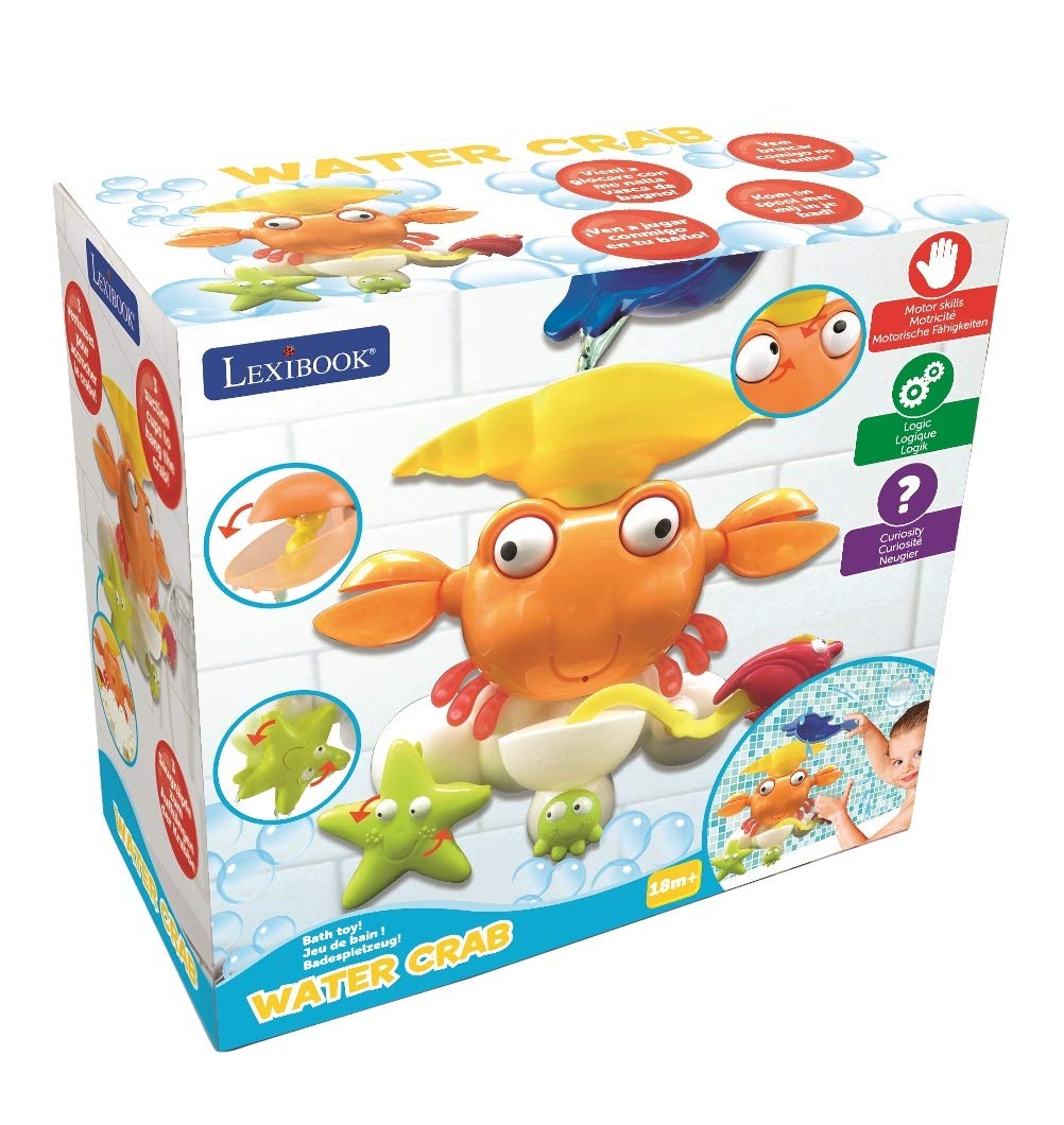Lexibook IT025 Granchio Gioco Bagnetto Arancione con Ventose