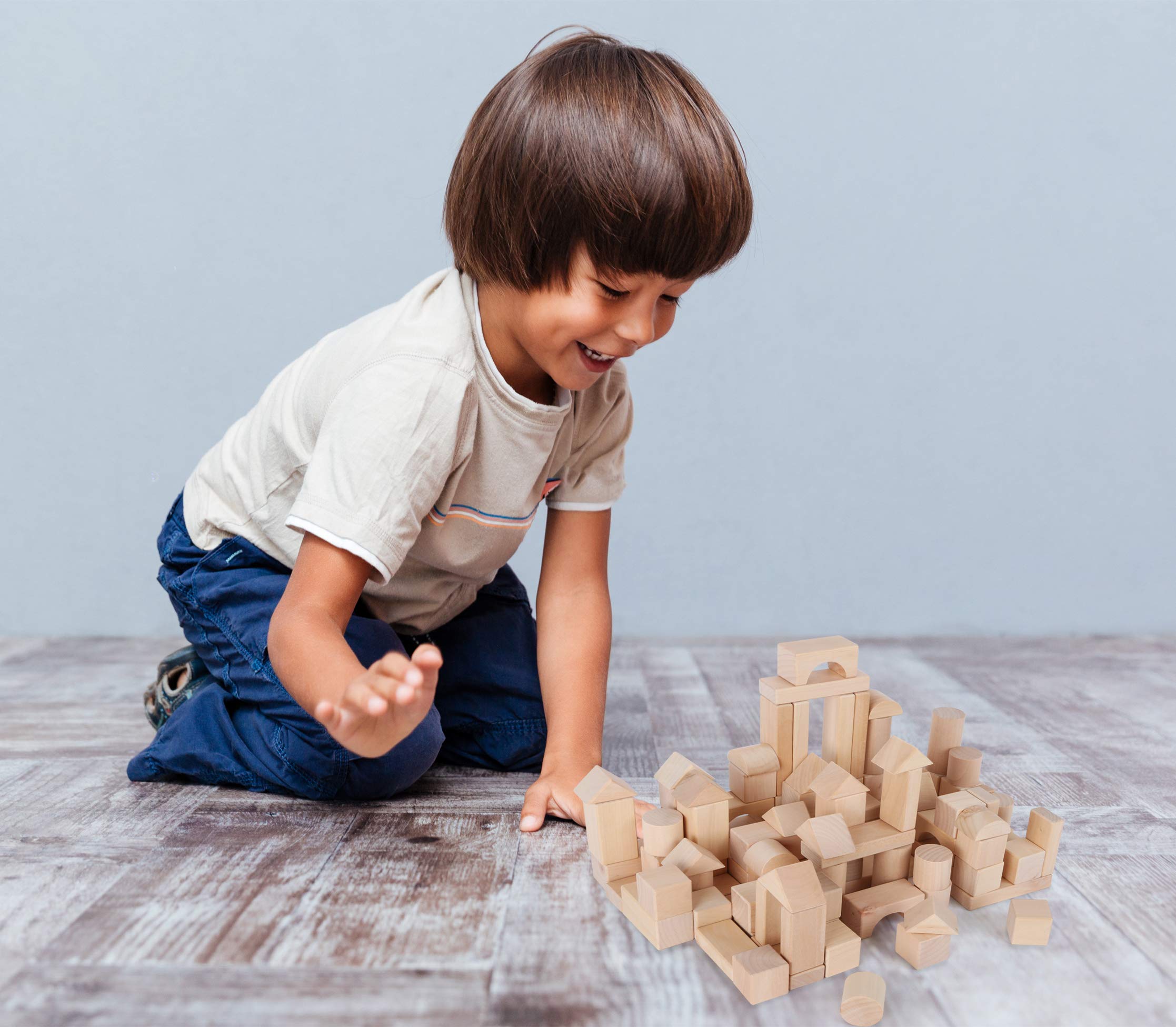smallfoot 7073 cubetti costruzioni legno 100 pezzi naturali