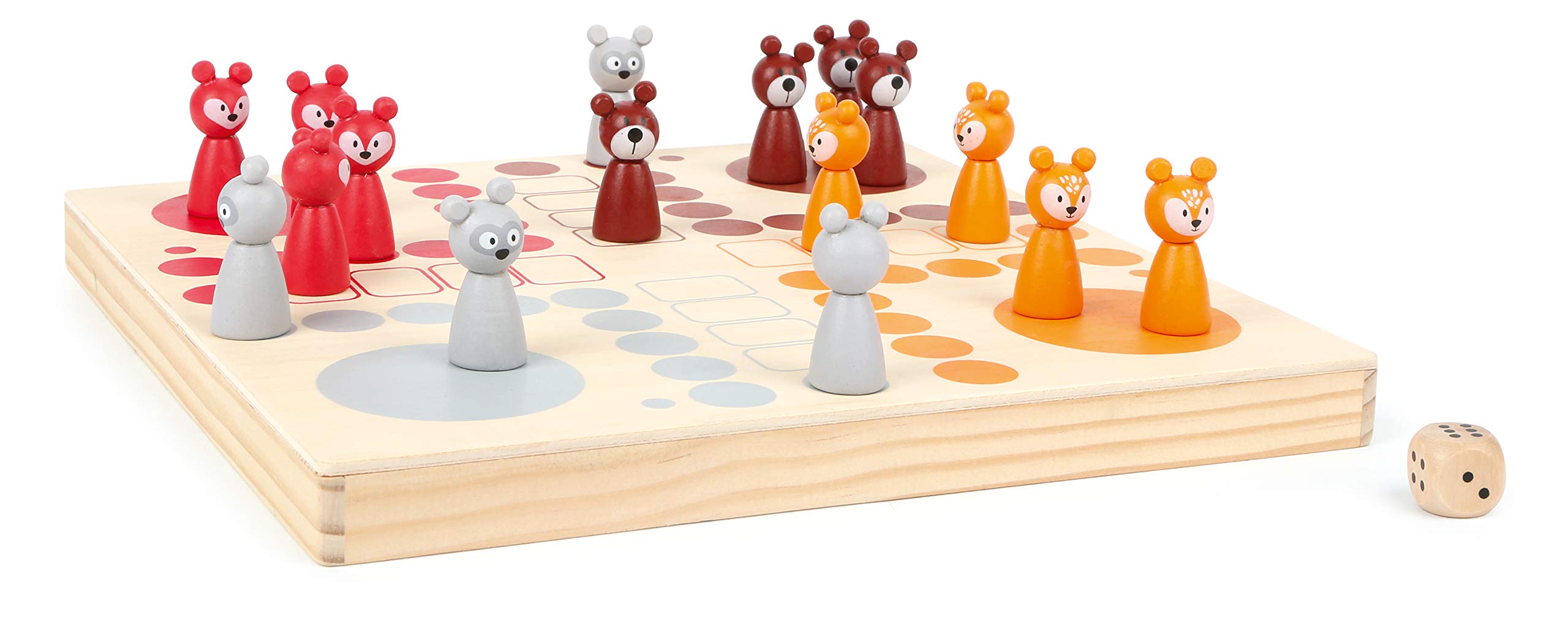 Small Foot 11336 Ludo Animali del Bosco gioco da tavolo in legno