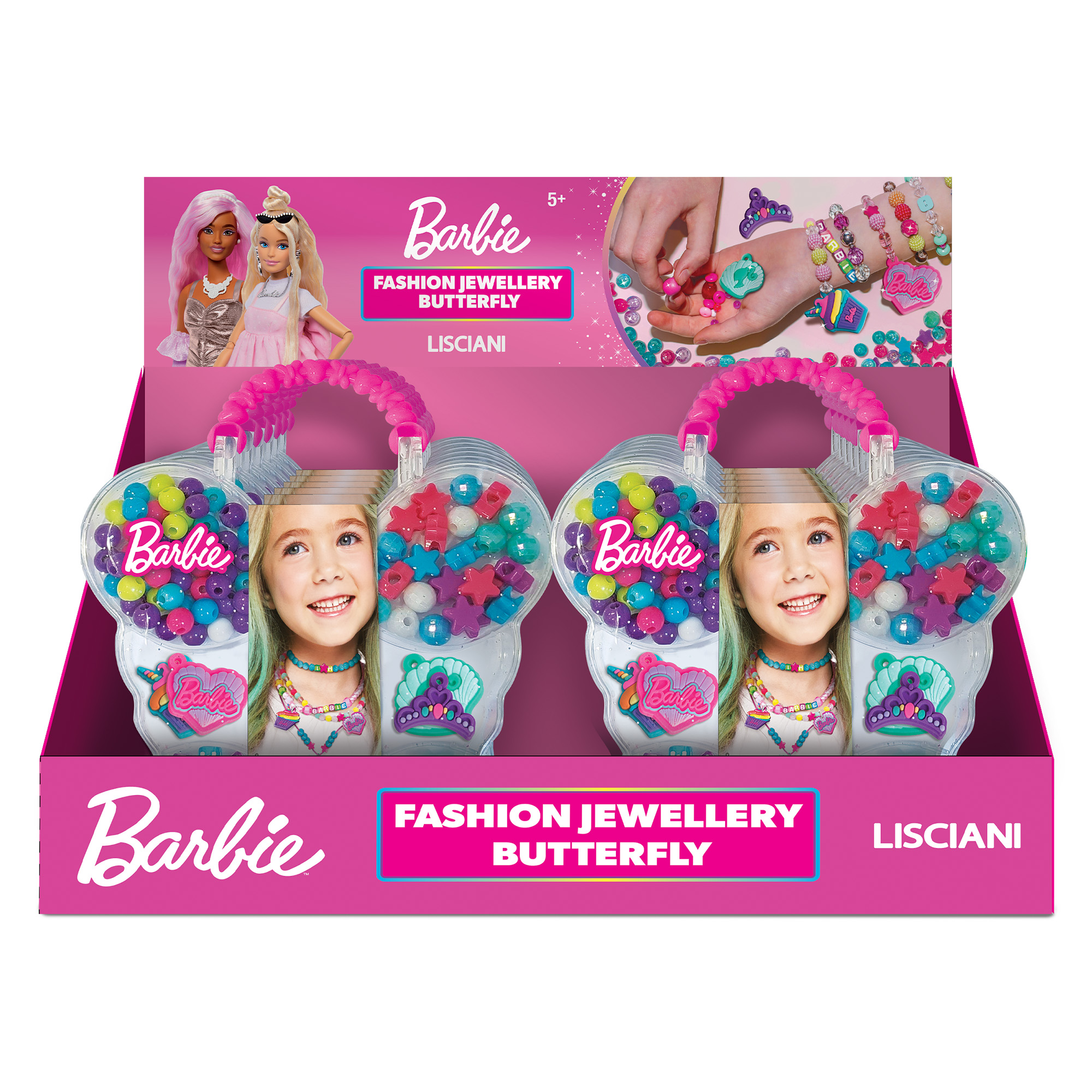 Lisciani Barbie Fashion Jewellery Butterfly kit bijoux perline