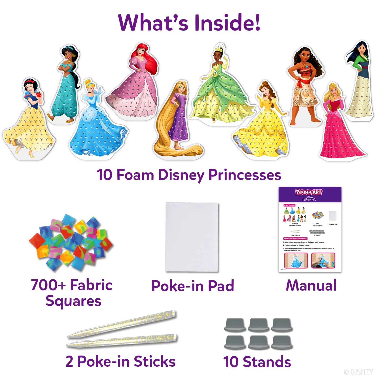 Skillmatics Poke-in Art Disney Princess kit creativo 4-9 anni
