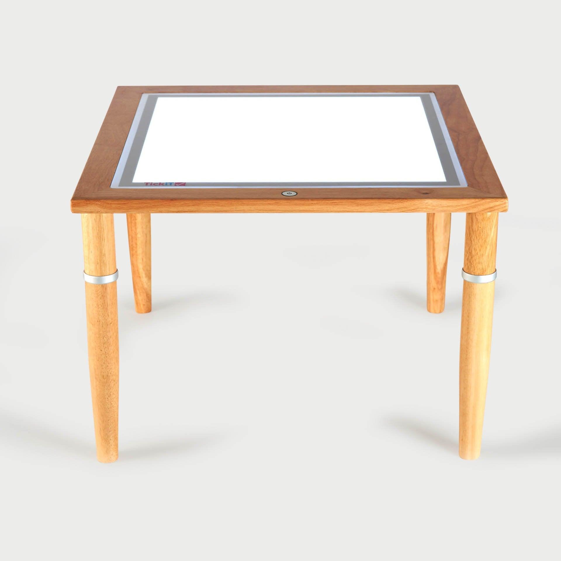 Tickit Tavolo Luminoso Legno LED Altezza Regolabile