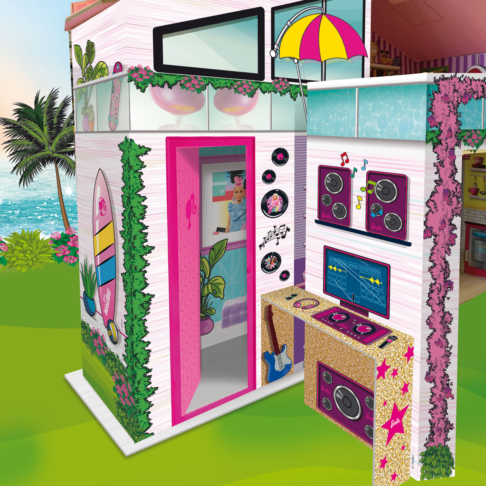 Lisciani Barbie Dream Summer Villa casa 2 piani con bambola