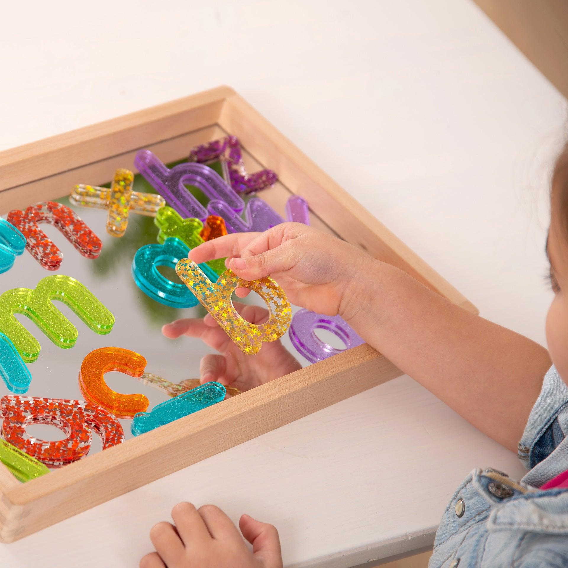 Tickit Rainbow Glitter Letters lettere glitter 26 pz traslucide