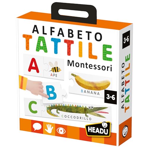Headu Alfabeto Tattile gioco montessori lettere 3-6 anni