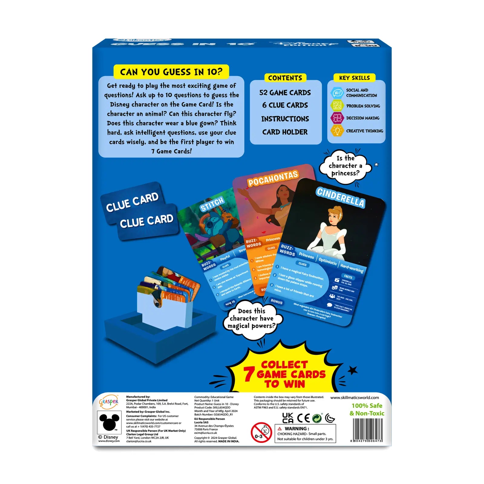 Skillmatics Guess in 10 Disney Edition gioco di carte Disney