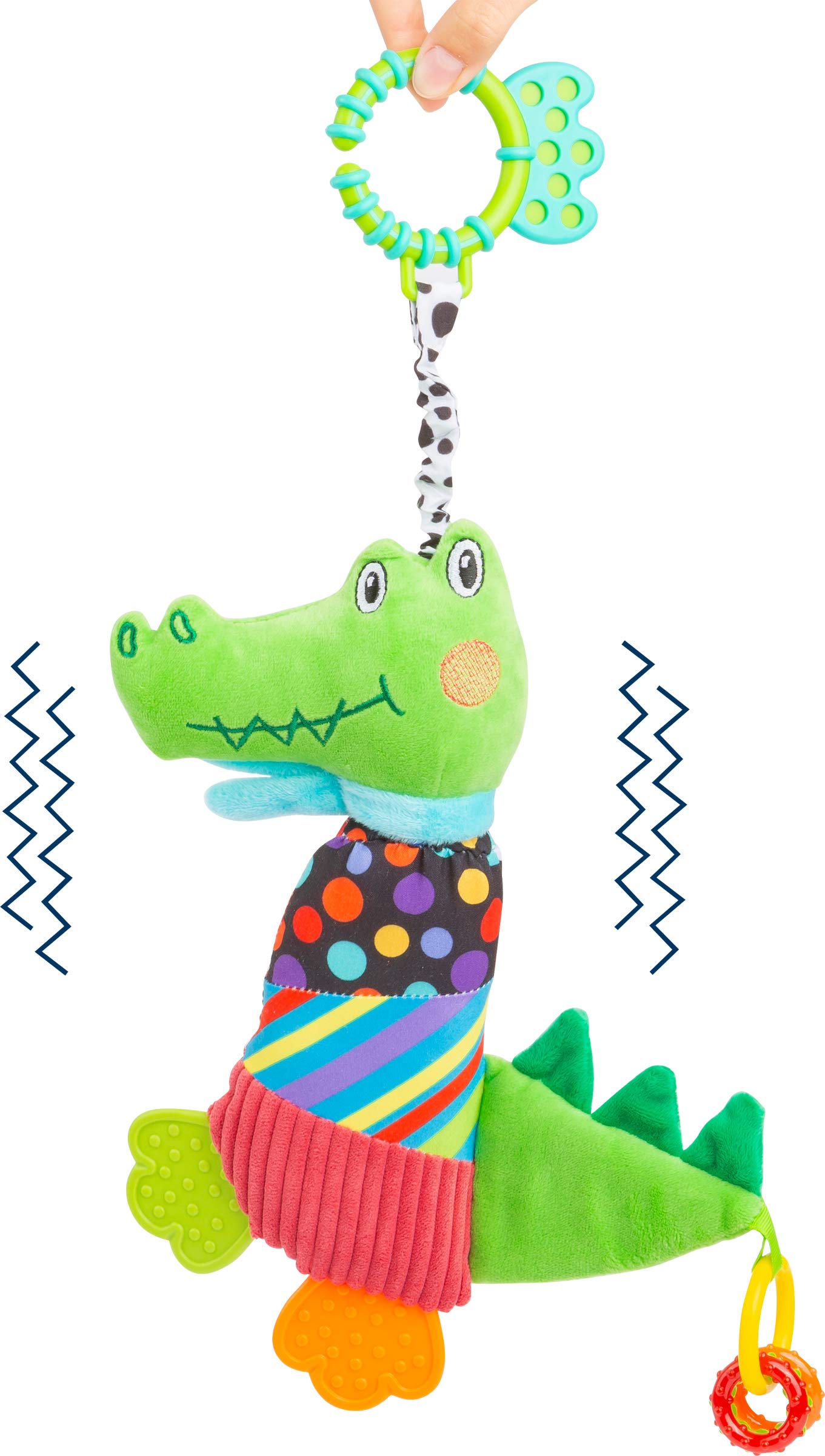 smallfoot 11423 Peluche Coccodrillo Sonaglio Neonati